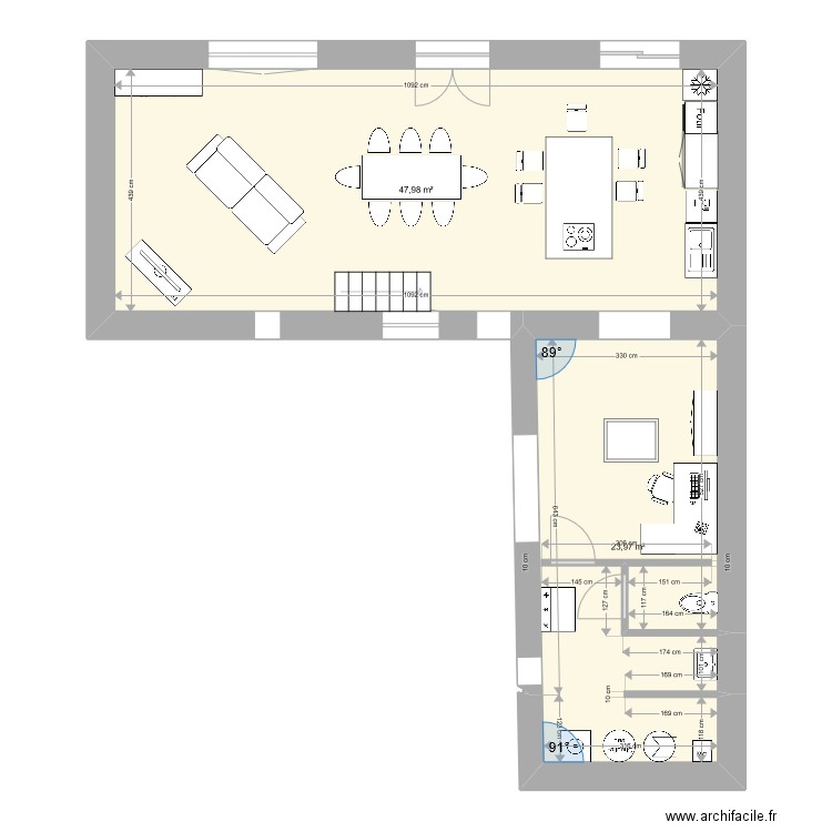 Grange RDC. Plan de 0 pièce et 0 m2