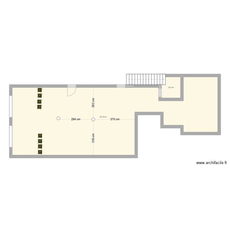 cyrano 2. Plan de 2 pièces et 101 m2