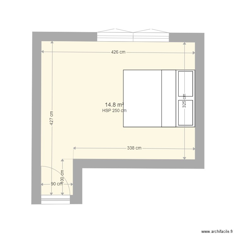 chambre. Plan de 0 pièce et 0 m2