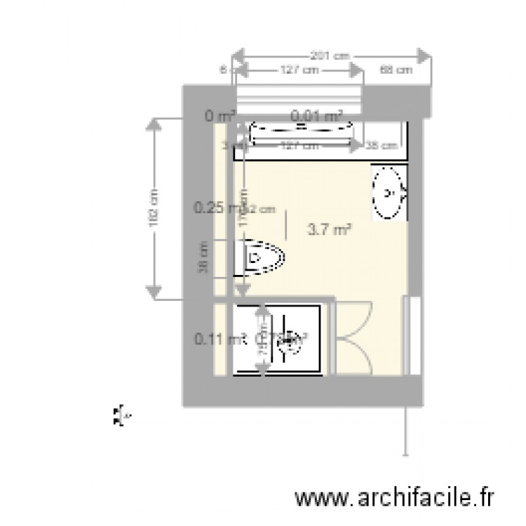 sdb - Plan dessiné par jeffcomfr