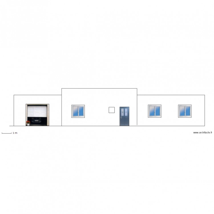 facade OUEST. Plan de 0 pièce et 0 m2