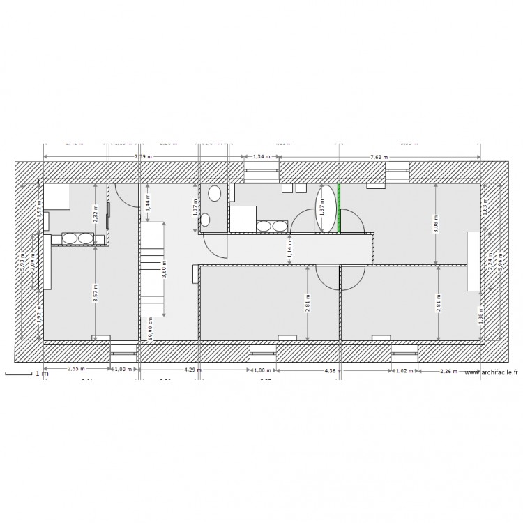 Etage radiateur et point d'eau. Plan de 0 pièce et 0 m2