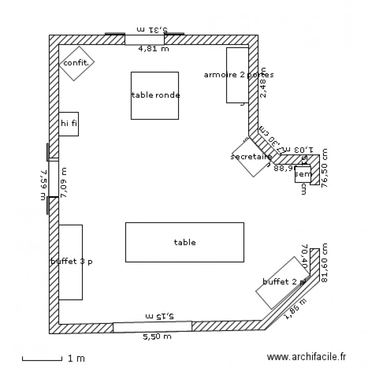 salon sejour. Plan de 0 pièce et 0 m2