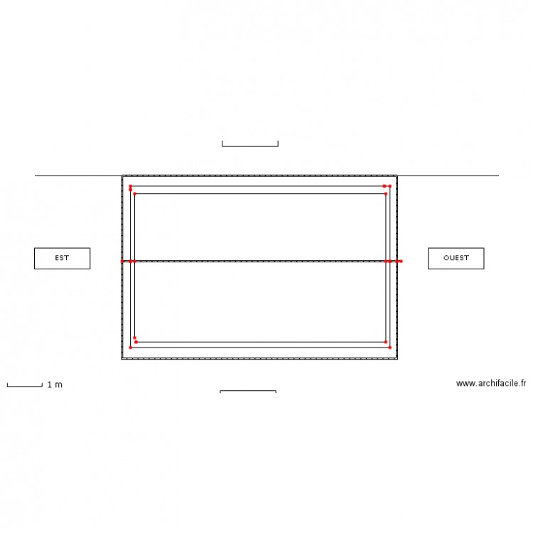 vue dessus toiture - Plan dessiné par leo64