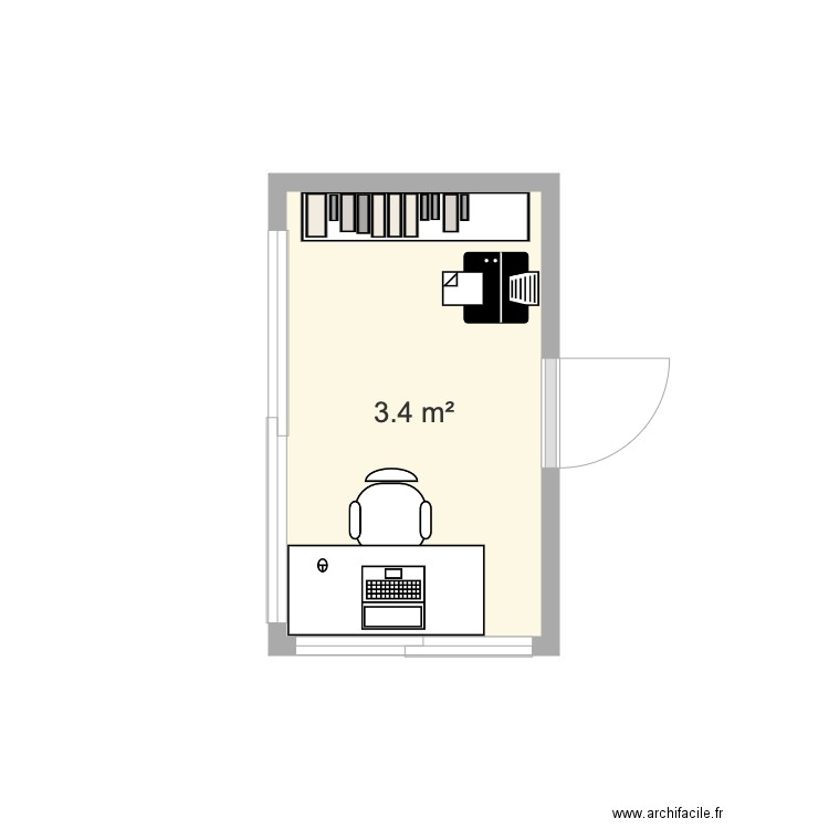 Bureau. Plan de 0 pièce et 0 m2