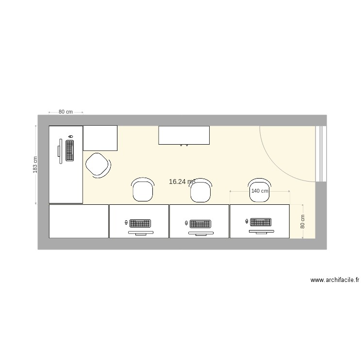 bureau 2. Plan de 0 pièce et 0 m2