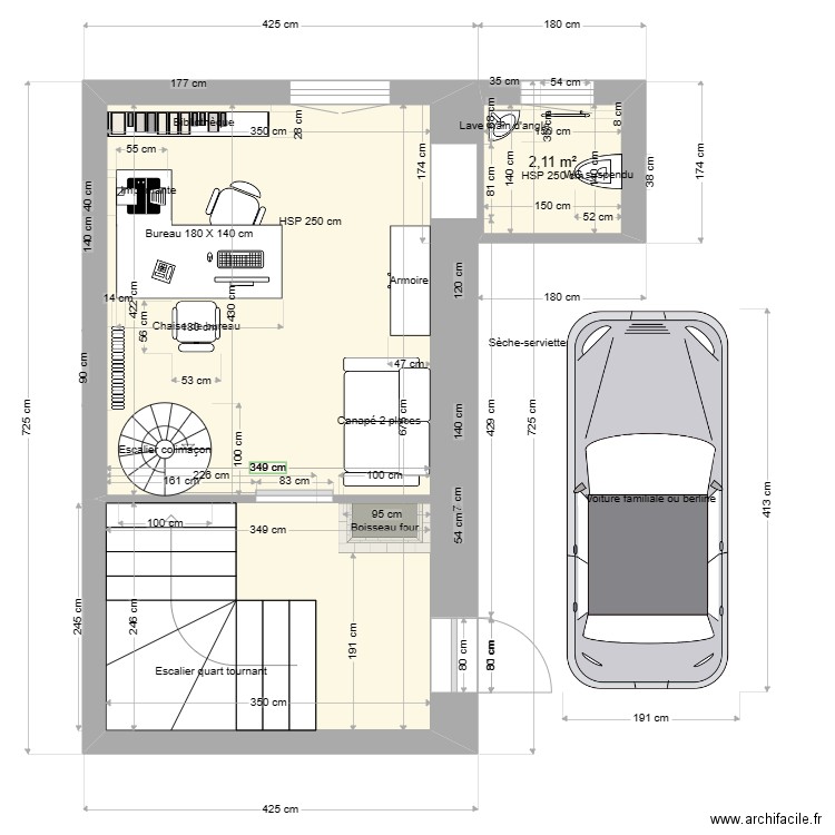 GRENIER PAGNY OPTION bureau 2. Plan de 0 pièce et 0 m2