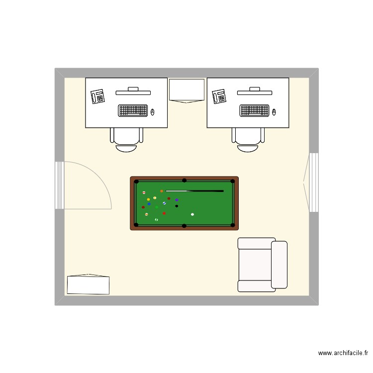 Bureau. Plan de 0 pièce et 0 m2