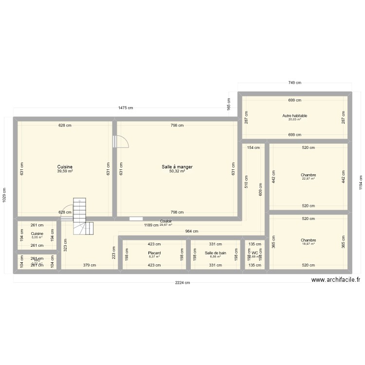 v1 rdc 2. Plan de 0 pièce et 0 m2