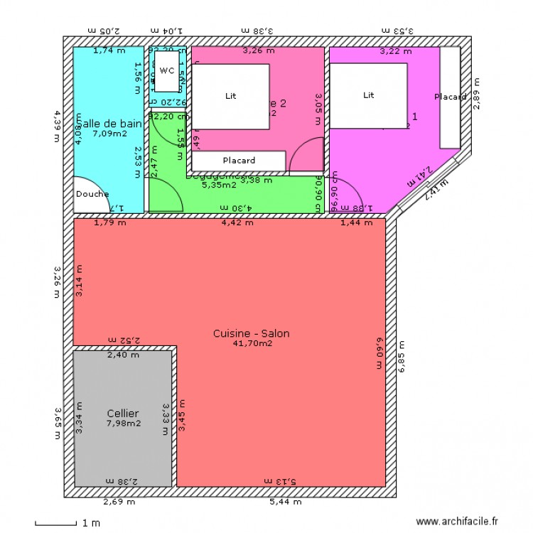 Maison avec angle. Plan de 0 pièce et 0 m2