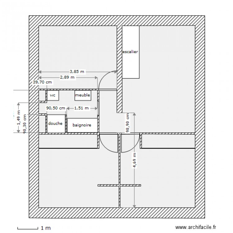 2eme etage. Plan de 0 pièce et 0 m2