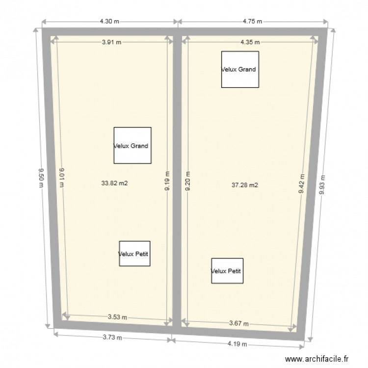 Toit  146 av de la republique. Plan de 0 pièce et 0 m2