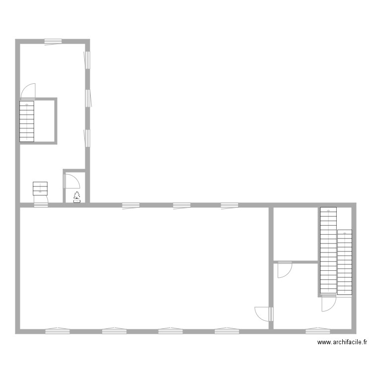 saint piat 2 eme etage . Plan de 7 pièces et 158 m2