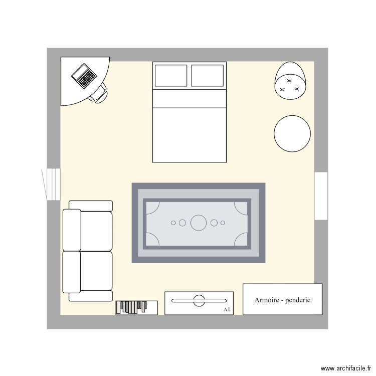 chambre. Plan de 0 pièce et 0 m2