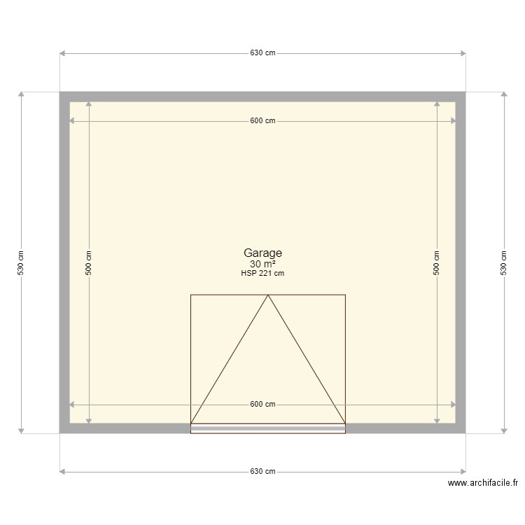 plan garage 30M2 . Plan de 0 pièce et 0 m2