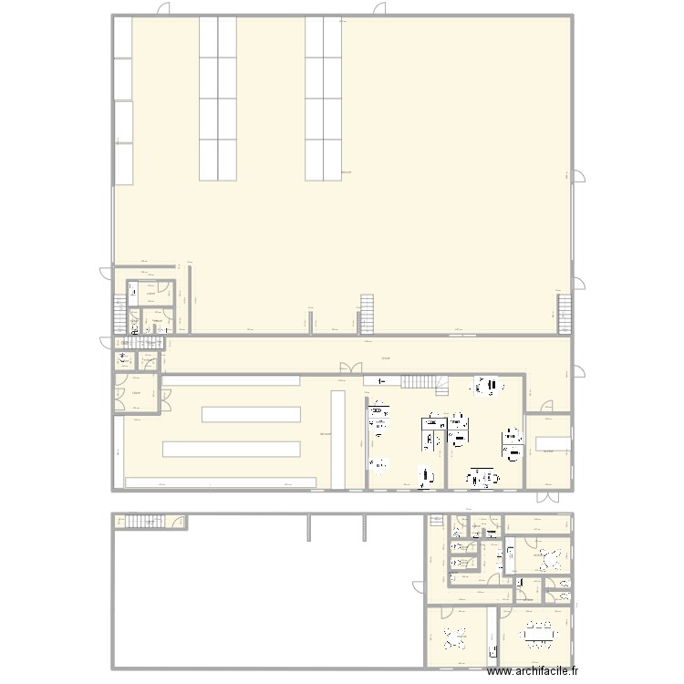 Sheffield plan with upstairs at opposite end. Plan de 0 pièce et 0 m2