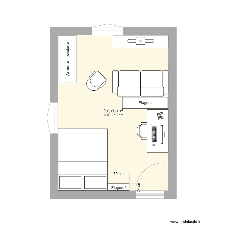 Coloc Marjorie. Plan de 0 pièce et 0 m2