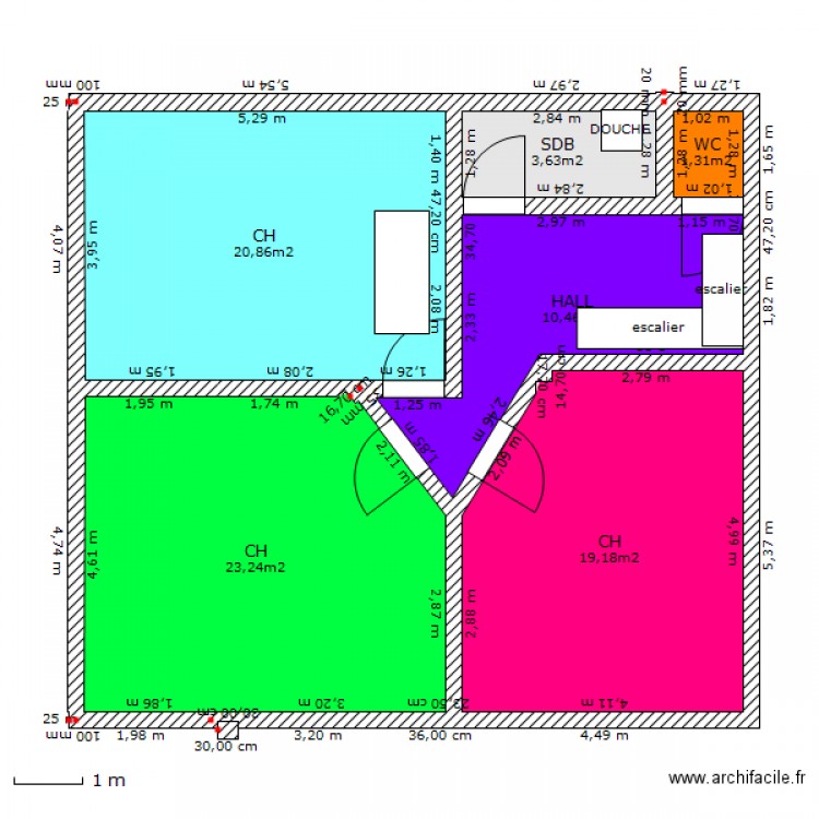 comble. Plan de 0 pièce et 0 m2