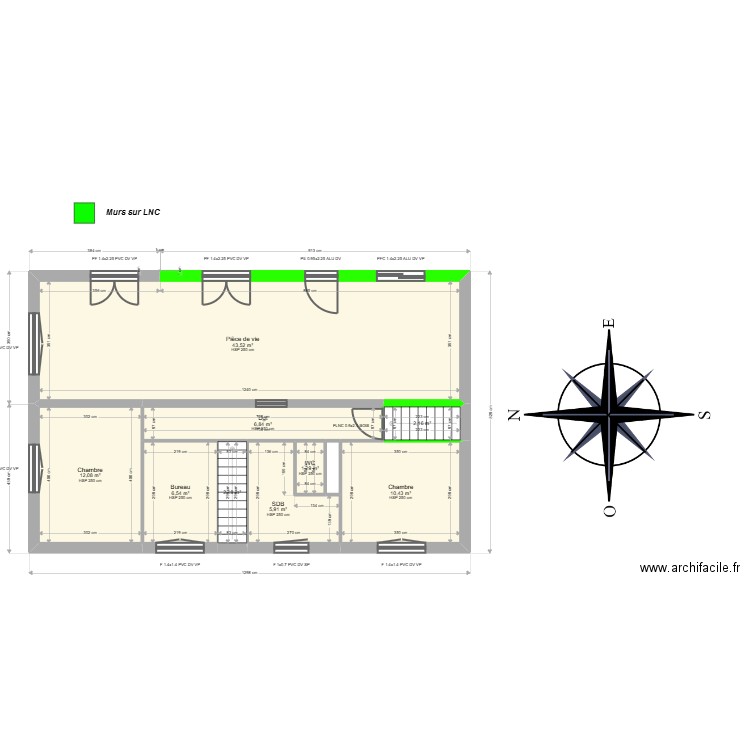 ML24017629. Plan de 22 pièces et 194 m2