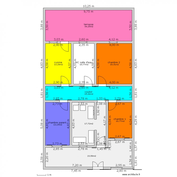 maison 180m . Plan de 0 pièce et 0 m2