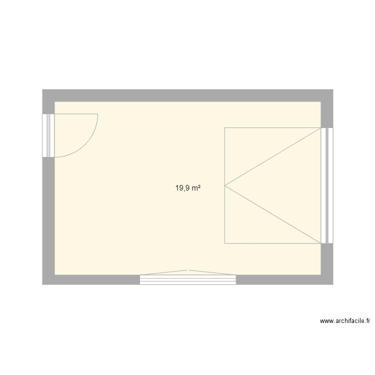 garage 20m2 - Plan 1 pièce 20 m2 dessiné par Didbau