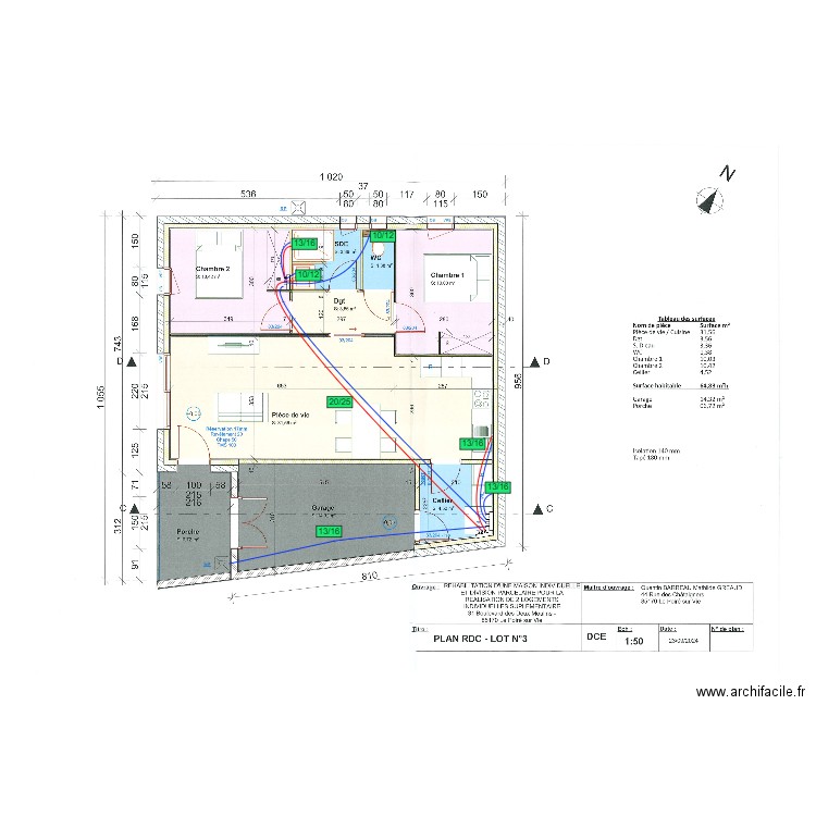 BARREAU/GREAU 1.2 PLOMBERIE. Plan de 0 pièce et 0 m2