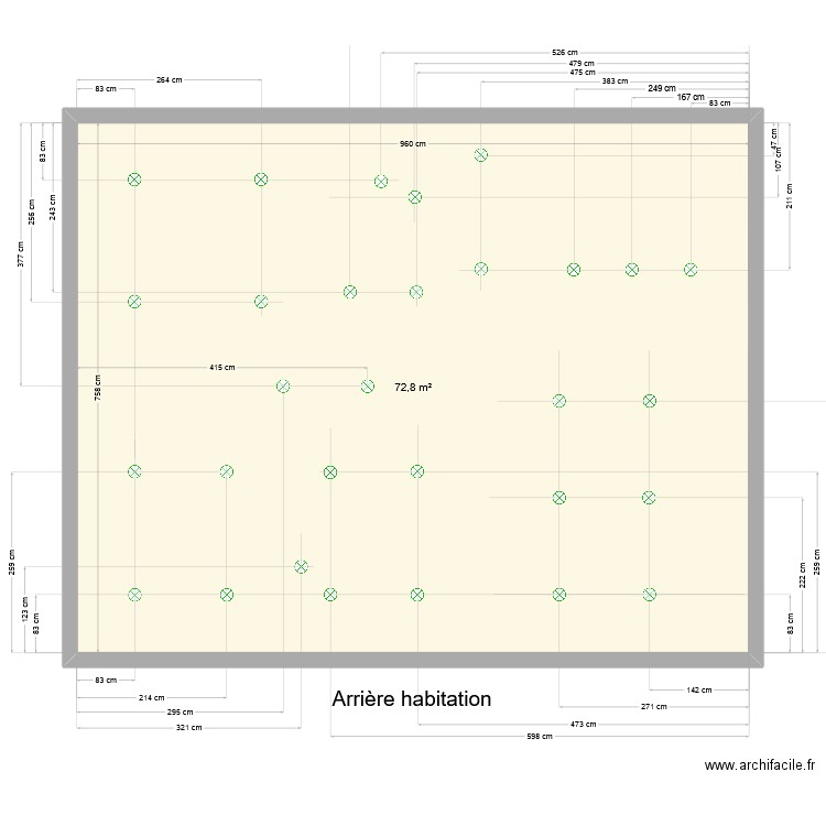 lampes st hilaire. Plan de 1 pièce et 73 m2