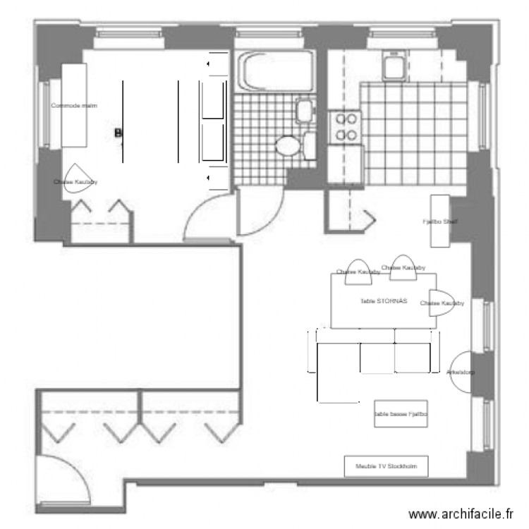 New york. Plan de 0 pièce et 0 m2