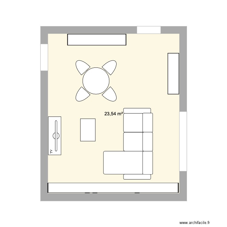 salon TV 2. Plan de 0 pièce et 0 m2