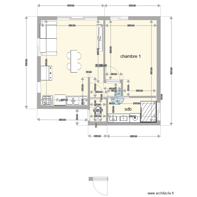 bungalow gallias. Plan de 0 pièce et 0 m2