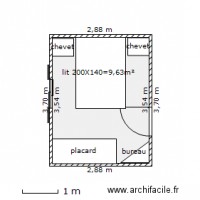 chambre 9,63m²