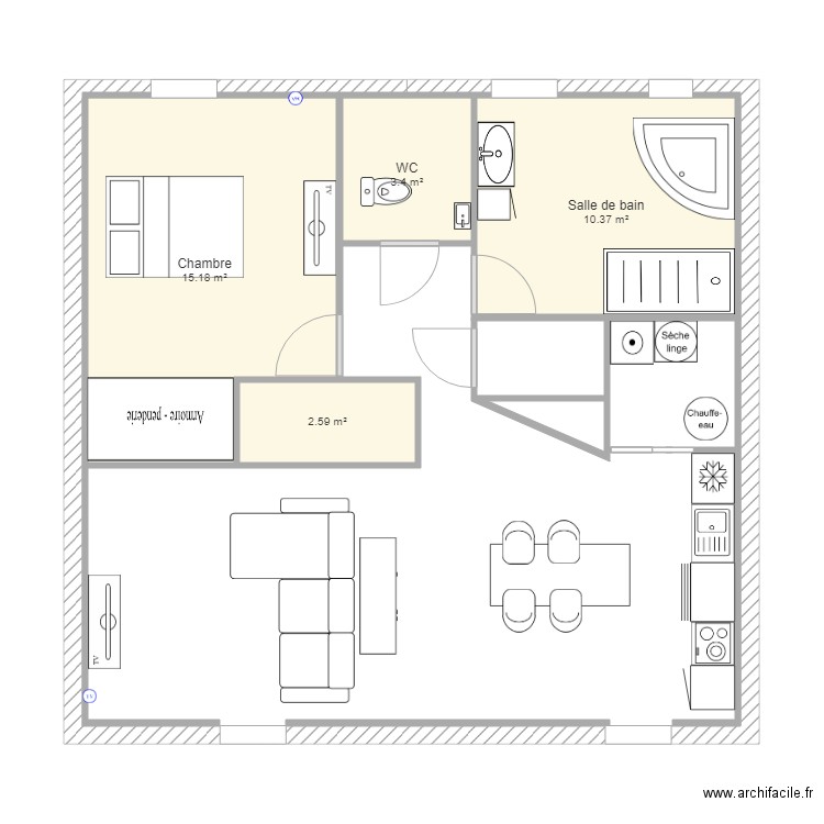 appartement comble. Plan de 0 pièce et 0 m2