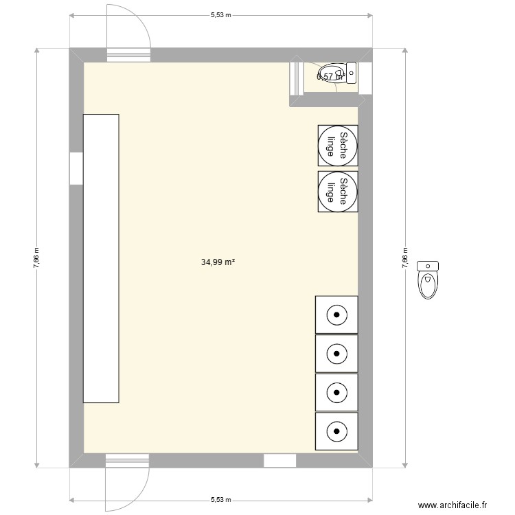 buanderie M.E.C.S . Plan de 0 pièce et 0 m2