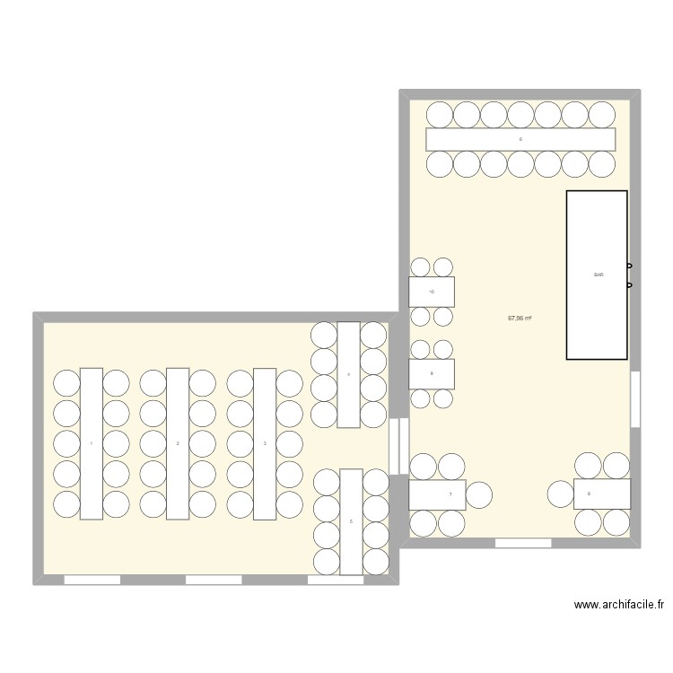 Dîner collectionneurs 28.10. Plan de 2 pièces et 129 m2