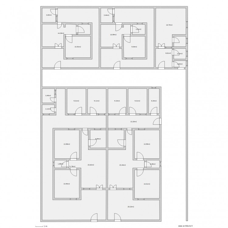 CONSTRUCTION DE QUATRE STUDIOS. Plan de 0 pièce et 0 m2