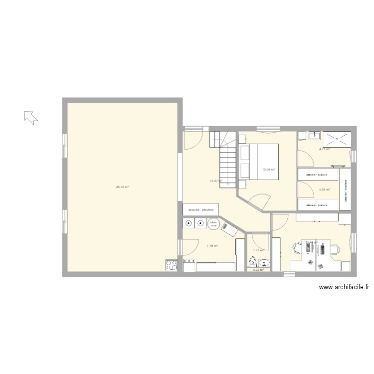 Maison 150m2 RDC Oomega. Plan de 0 pièce et 0 m2