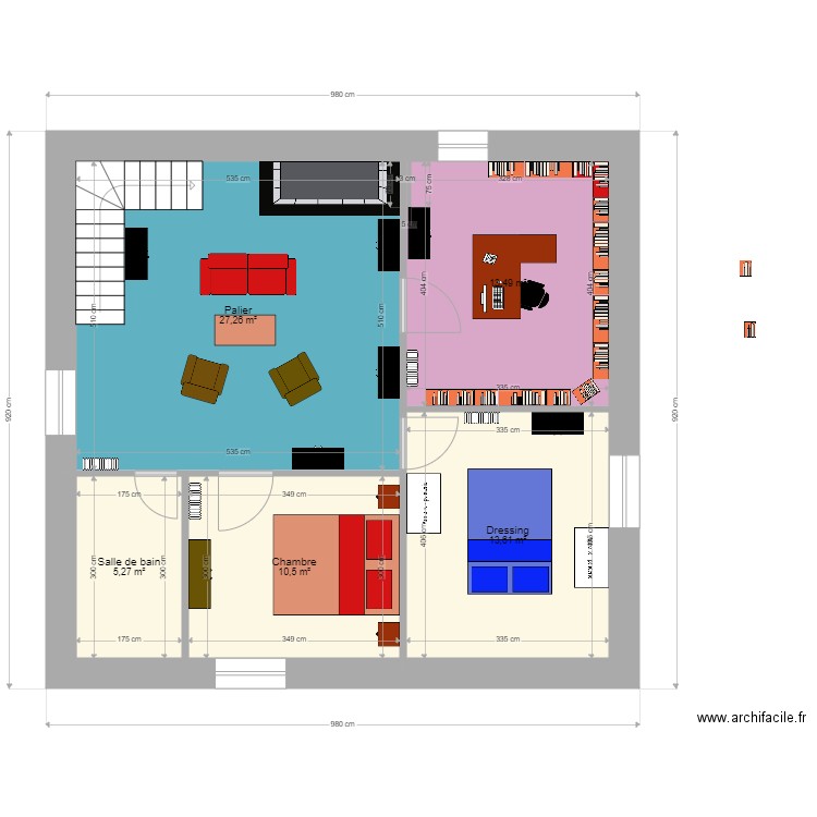 Plan Moulin Palier. Plan de 0 pièce et 0 m2