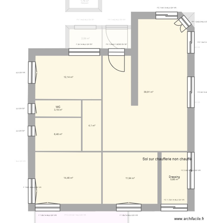 BORIE. Plan de 0 pièce et 0 m2