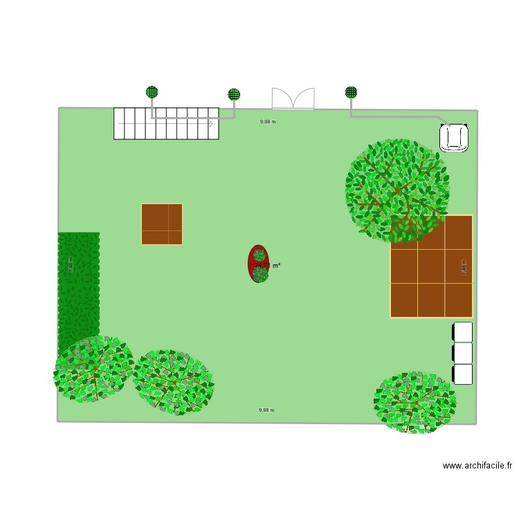 Jardin. Plan de 0 pièce et 0 m2