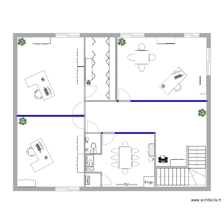 Fond de plan SPAL Bâtiment Activité. Plan de 6 pièces et 118 m2