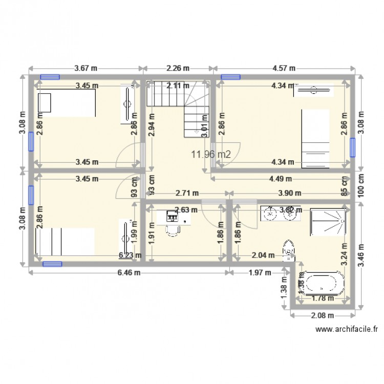 casa. Plan de 0 pièce et 0 m2