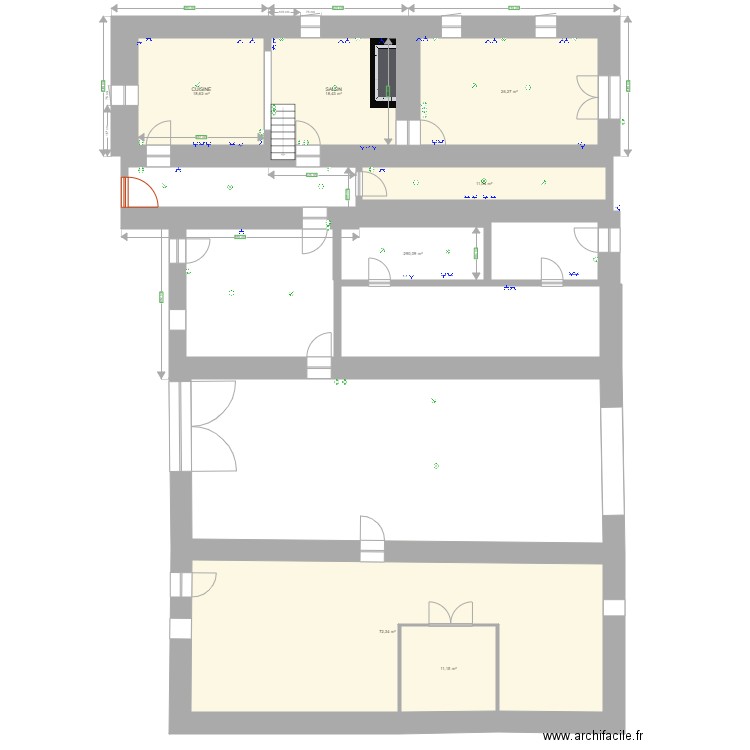 ElectRezSTR. Plan de 17 pièces et 356 m2