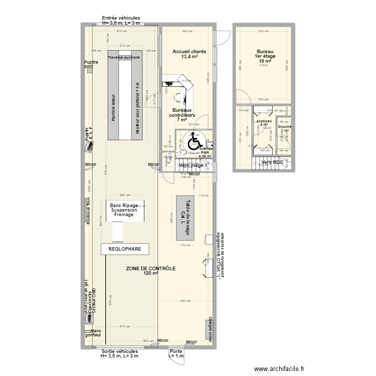 CCT mixte VL/CL VILLENEUVE SUR YONNE. Plan de 8 pièces et 189 m2