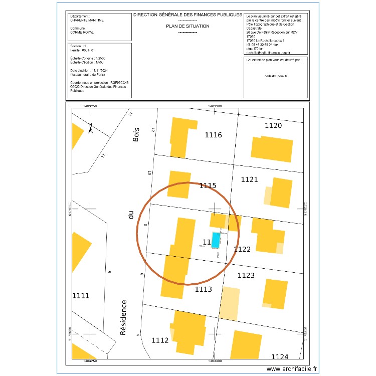 large. Plan de 0 pièce et 0 m2