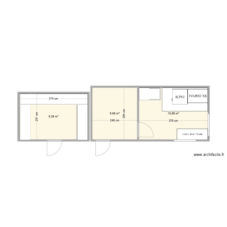 FERME PAULHANAISE CF LABO 1. Plan de 3 pièces et 27 m2