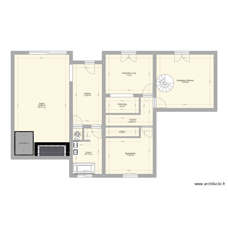 Laura. Plan de 11 pièces et 112 m2