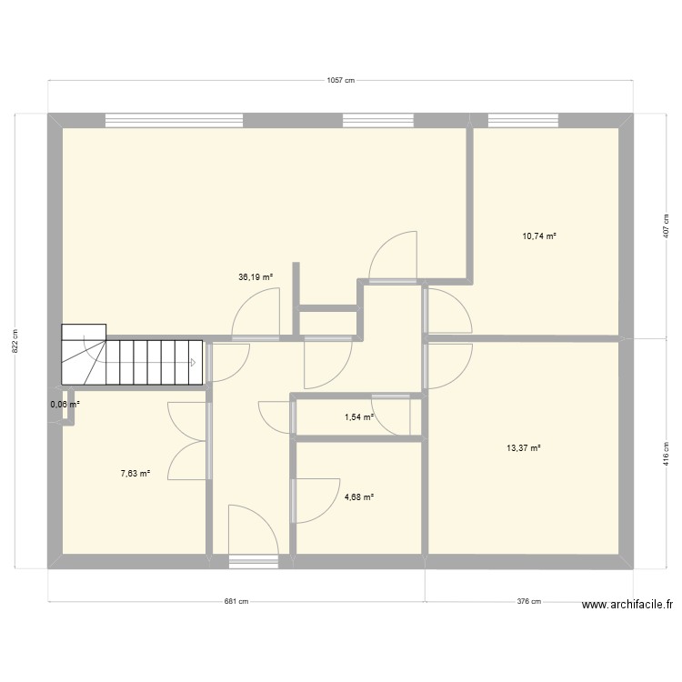 Maison pleurtuit. Plan de 7 pièces et 74 m2