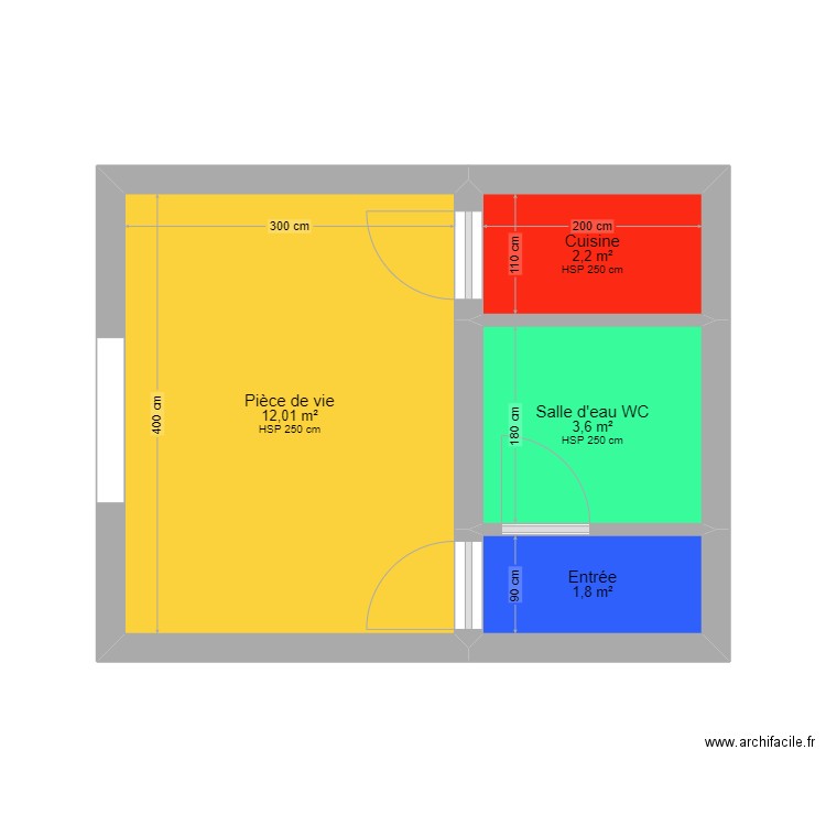 Paul Antin . Plan de 4 pièces et 20 m2