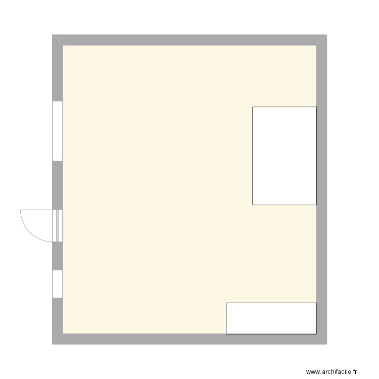 efzef. Plan de 1 pièce et 46 m2