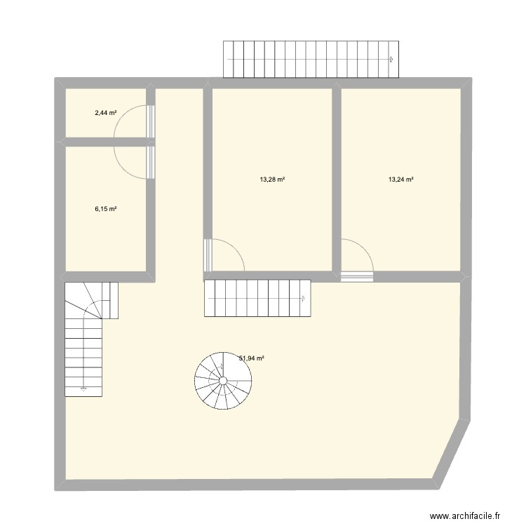 LE PORT 02. Plan de 5 pièces et 87 m2